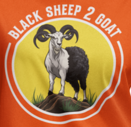 Black Sheep 2 Goat Hoodies Orange