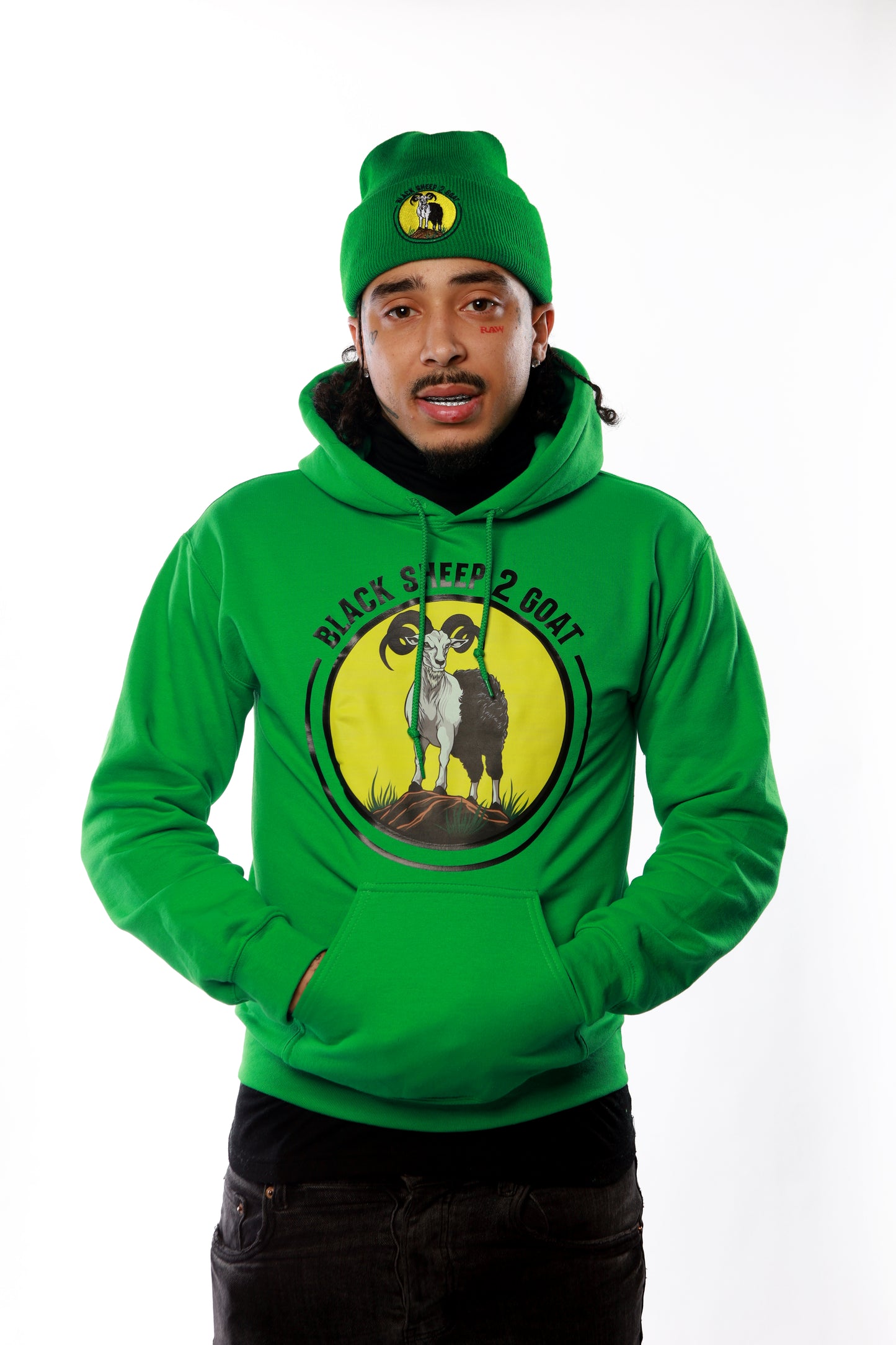 Black Sheep 2 Goat Hoodies Green